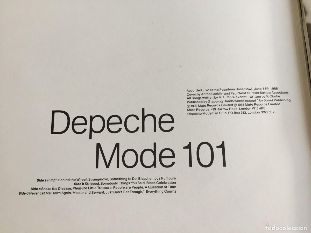 Discos de vinilo: DEPECHE MODE-101-DOBLE LP CON LIBRETO-ORIGINAL ESPA&Ntilde;OL 1989 - Foto 3