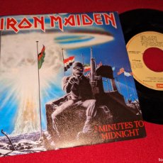 Discos de vinilo: IRON MAIDEN 2 MINUTES TO MIDNIGHT/RAINBOW'S GOLD 7'' SINGLE 1984 EMI ESPAÑA SPAIN