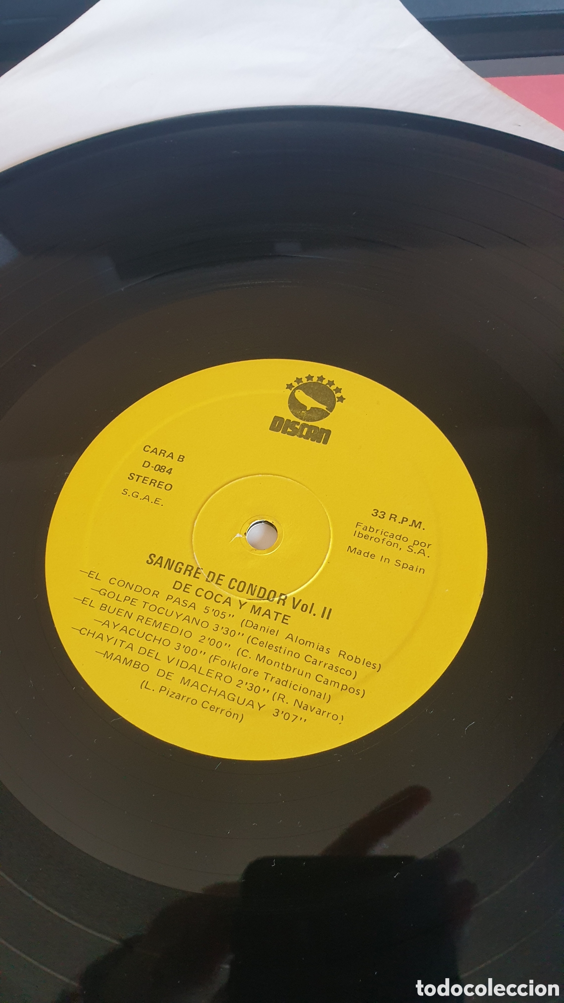 Discos de vinilo: Sangre de c&oacute;ndor- De coca y mate vol. II - Foto 5