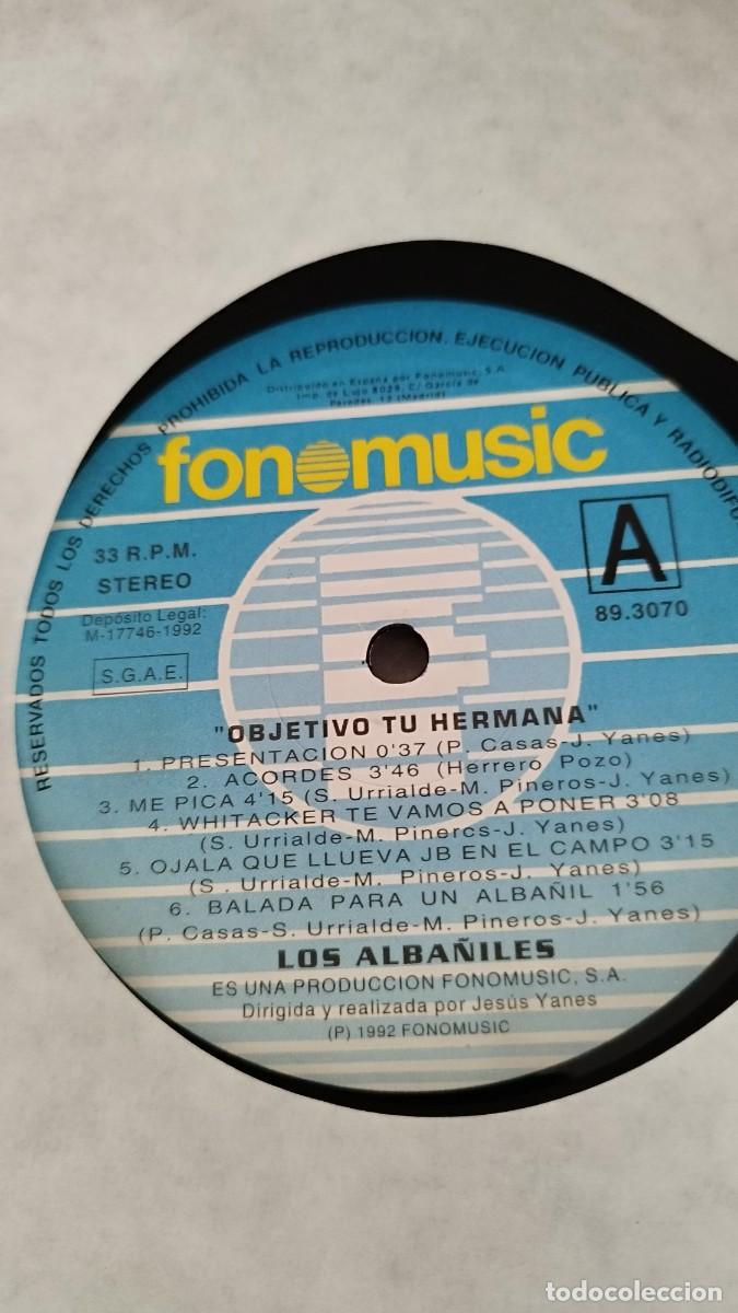 Discos de vinilo: Los Alba&ntilde;iles, objetivo t&uacute; hermana.Lp - Foto 3