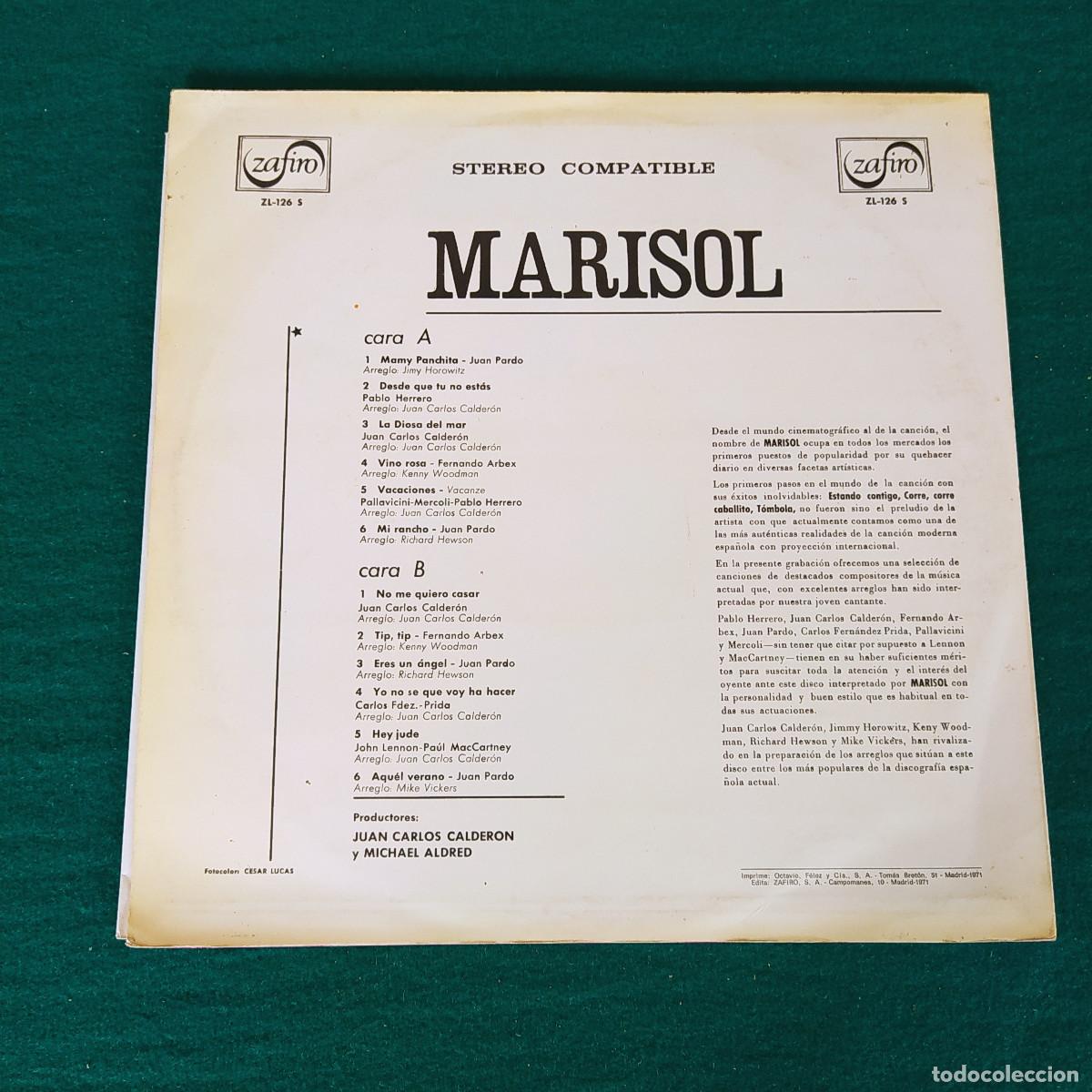 Discos de vinilo: Marisol &ndash; Marisol &rdquo;Mamy Panchita&rdquo; - Foto 2