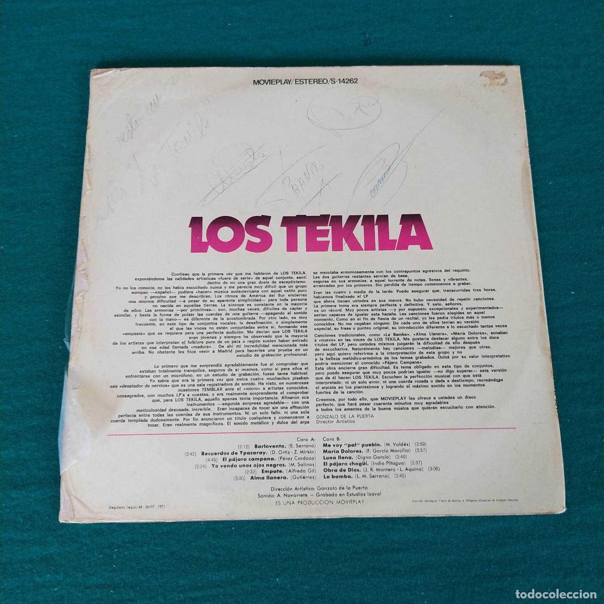 Discos de vinilo: Los Tekila &ndash; Barlovento - Foto 2