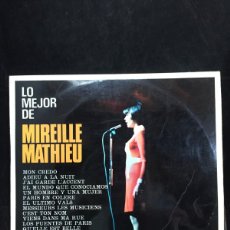 Discos de vinilo: LO MEJOR DE MIREILLE MATHIEU. DISCO VINILO LP. BUEN ESTADO.