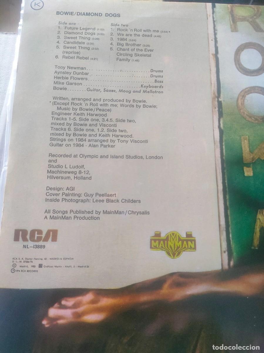 Discos de vinilo: DAVID BOWIE. DIAMOND DOGS - Foto 2