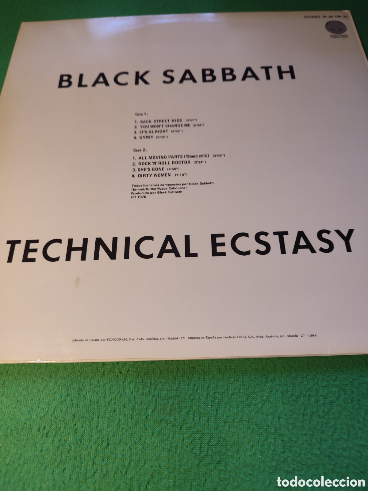 Discos de vinilo: Black Sabbath - Technical Ecstasy - Foto 2