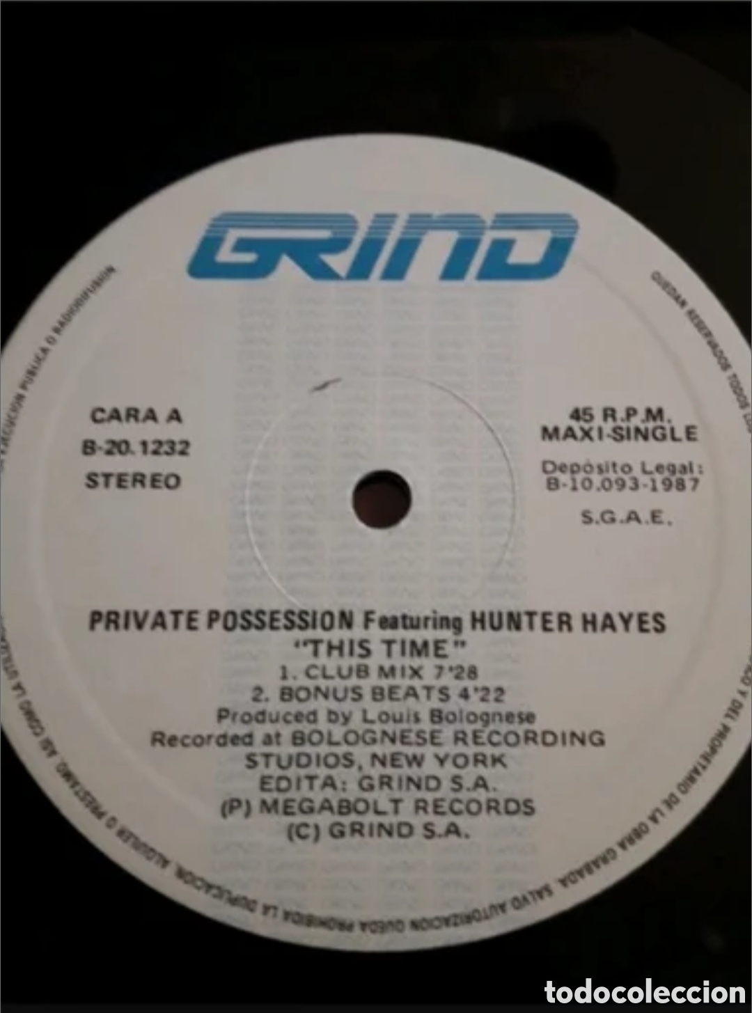Discos de vinilo: Maxi single Private Possession Featuring Hunter Hayes. This Time - Foto 3