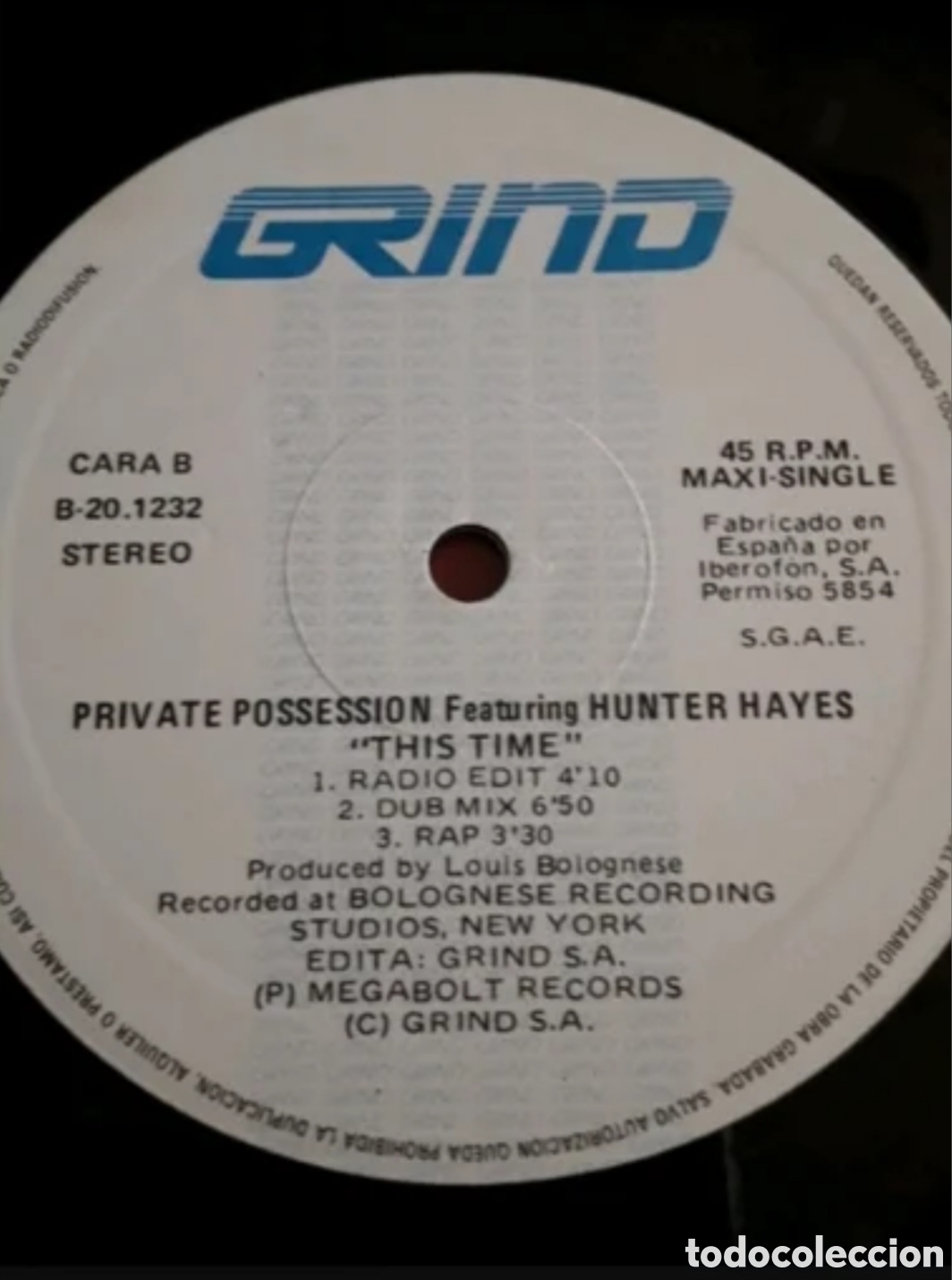 Discos de vinilo: Maxi single Private Possession Featuring Hunter Hayes. This Time - Foto 4
