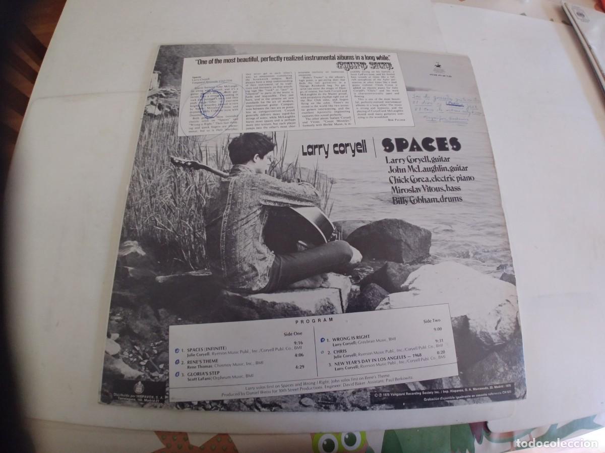 Discos de vinilo: LARRY CORYELL JOHN McLAUGHLIN CHICK COREA-LP SPACES - Foto 2