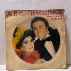 Discos de vinilo: SINGLE - ALBANO Y ROMINA POWER - TU Y SOLO TU / PARIGI E'BELLA COM'E' - BABY RECORDS - MADRID 1983