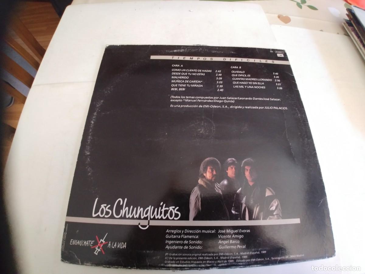 Discos de vinilo: LOS CHUNGUITOS-LP TIEMPOS DIFICILES - Foto 2