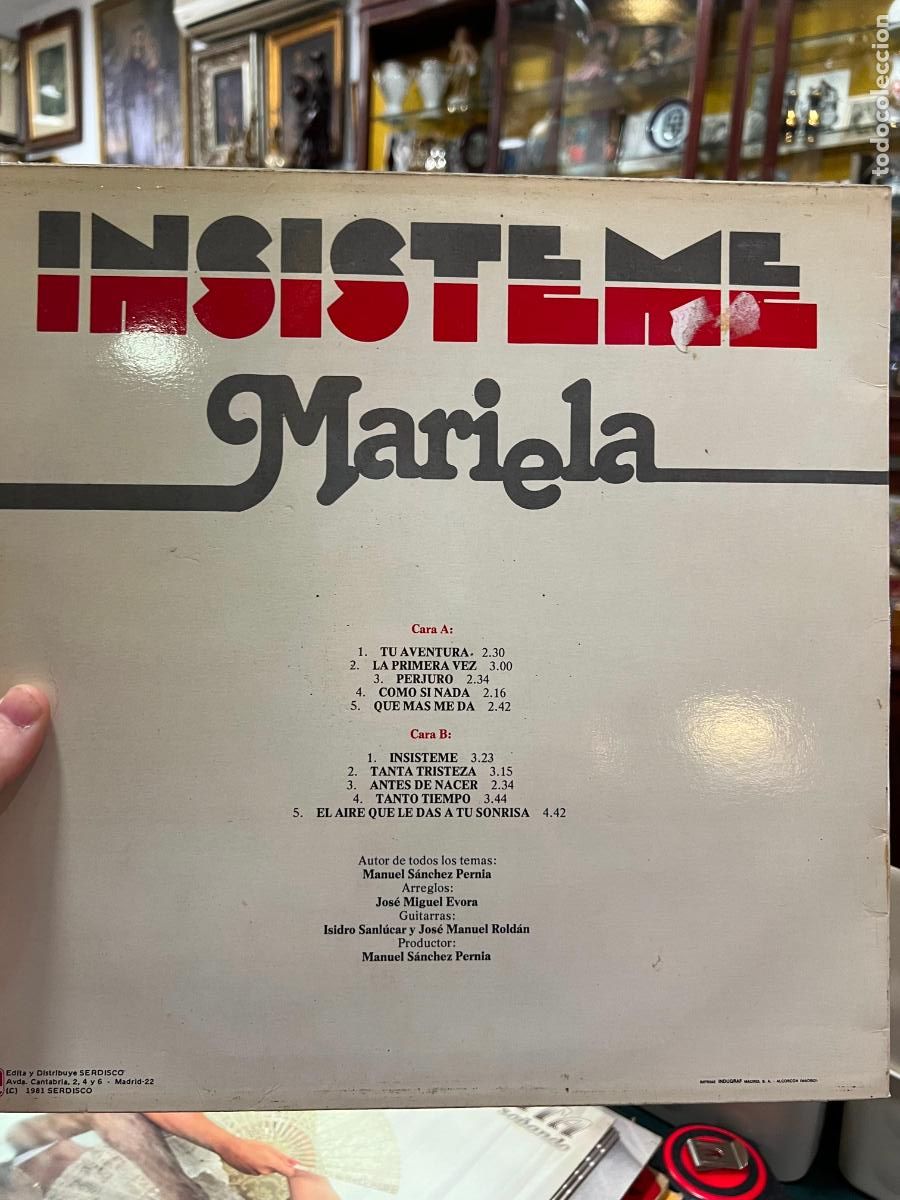 Discos de vinilo: LP MARIELA - INSISTEME - Foto 2