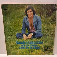 Discos de vinilo: SINGLE - SANDRO GIACOBBE - EL JARDIN PROHIBIDO - CANTA EN ESPAÑOL - CBS - MADRID 1975