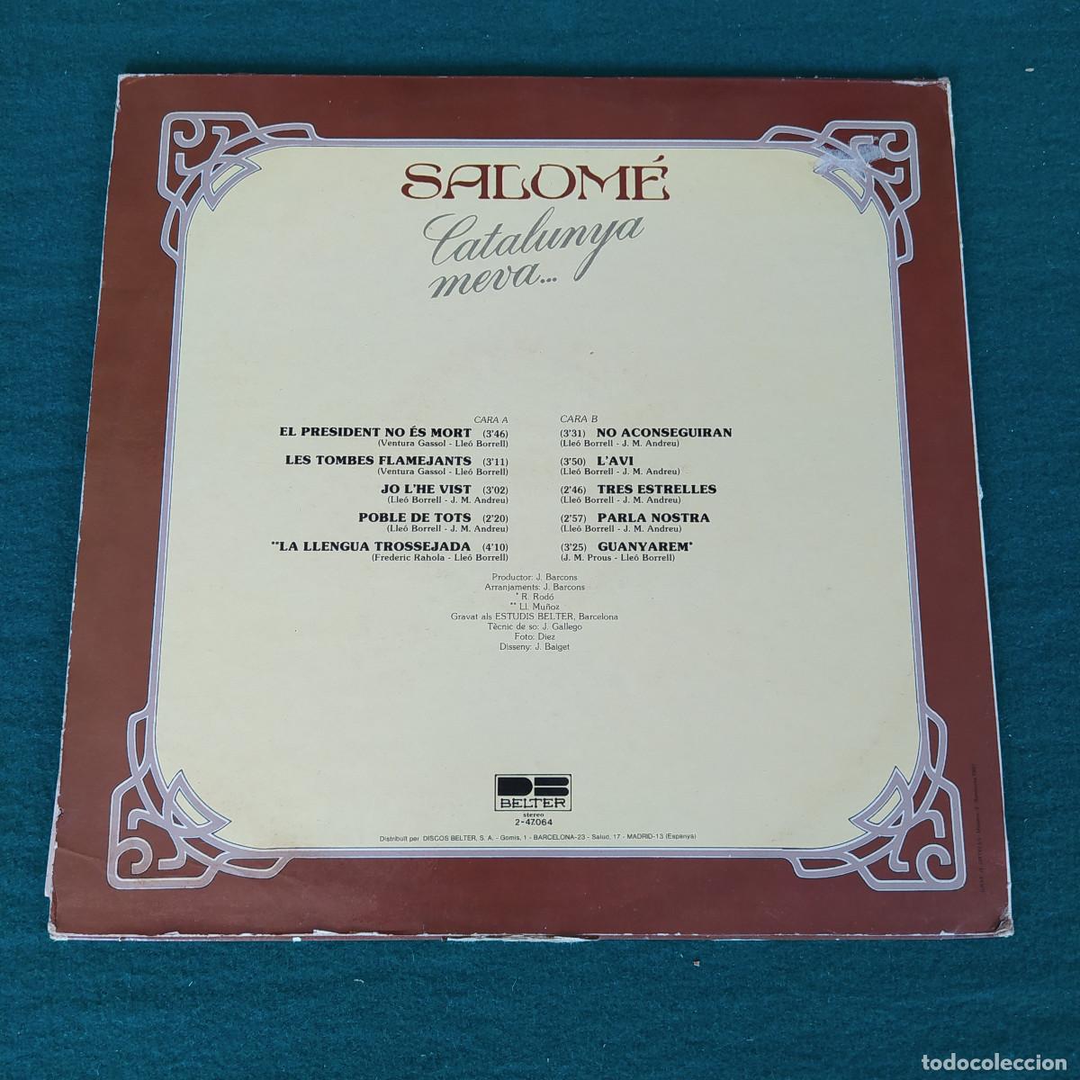 Discos de vinilo: SALOME - CATALUNYA MEVA - Foto 2