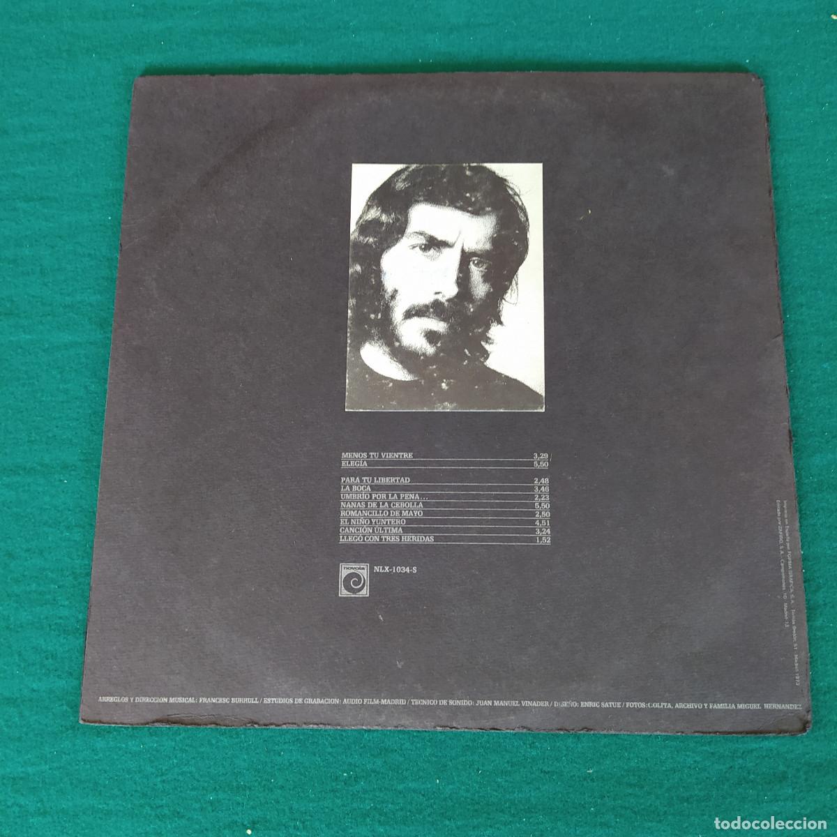 Discos de vinilo: Joan Manuel Serrat &ndash; Miguel Hernandez - Foto 2