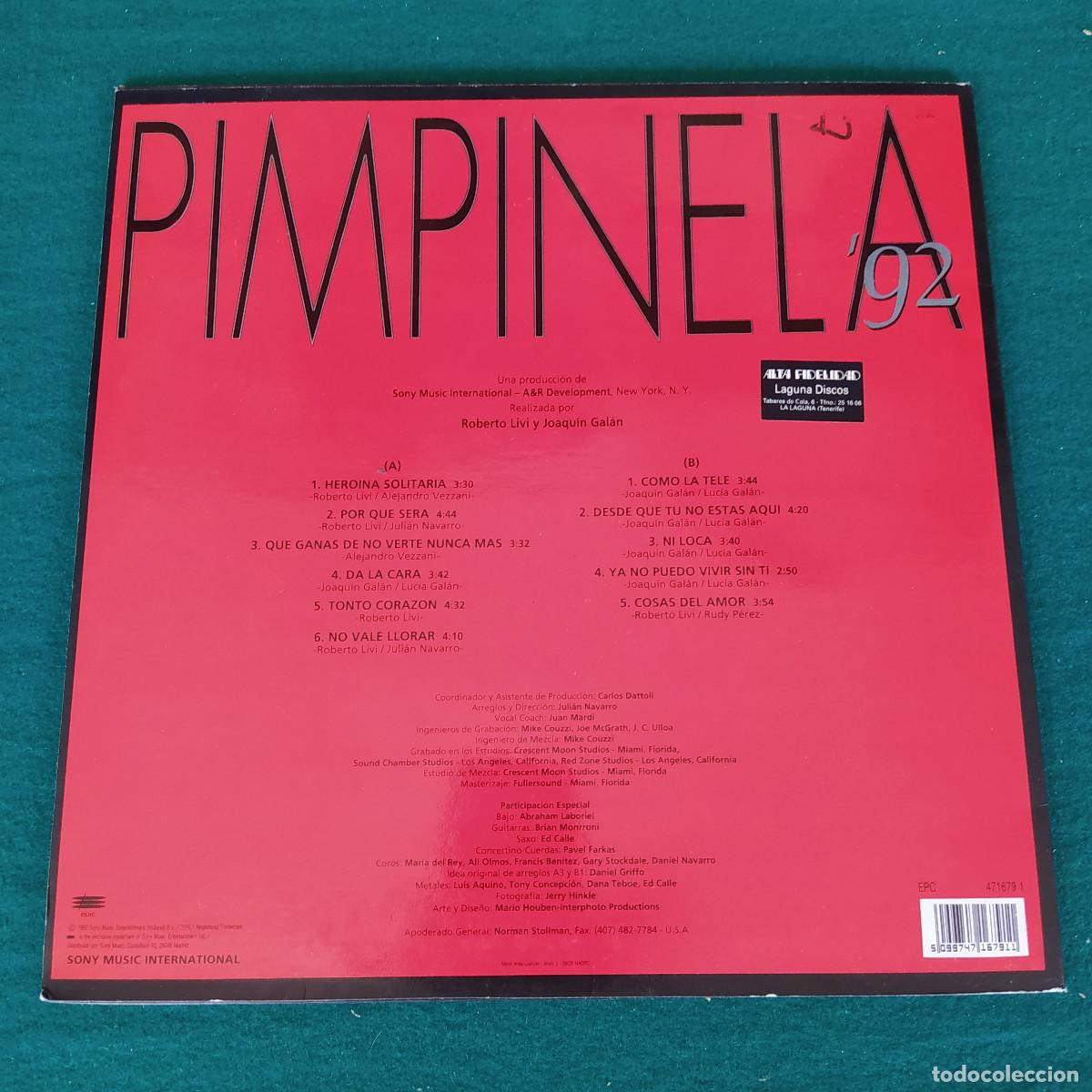Discos de vinilo: Pimpinela &ndash; Pimpinela 92 - Foto 2