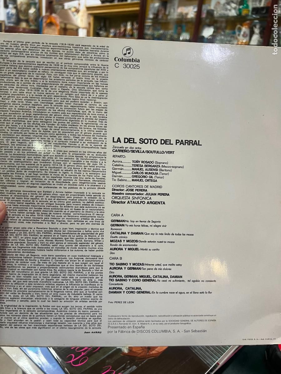 Discos de vinilo: LP LA DEL SOTO DEL PARRAL - Foto 2