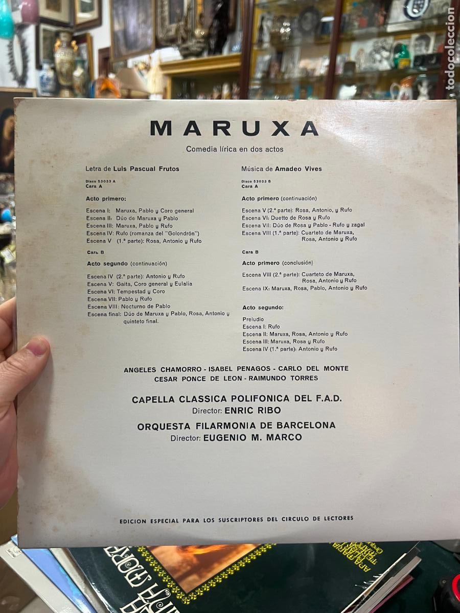 Discos de vinilo: LP AMADEO VIVES MARUXA - Foto 2
