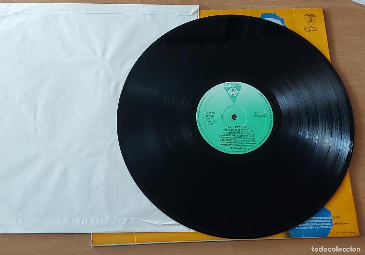 Discos de vinilo: LP CARL PERKINS Grandes &Eacute;xitos VIC a&ntilde;o 1991 - Foto 3