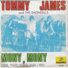 Discos de vinilo: TOMMY JAMES AND THE SHONDELLS,MONY MONY SINGLE DEL 68