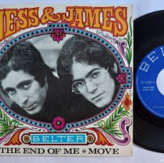 Discos de vinilo: JESS & JAMES - 45 SPAIN - MINT * THE END OF ME / MOVE