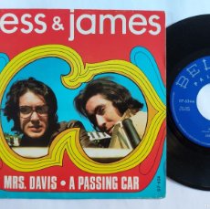 Discos de vinilo: JESS & JAMES - 45 SPAIN - MINT * MRS. DAVIS / A PASSING CAR