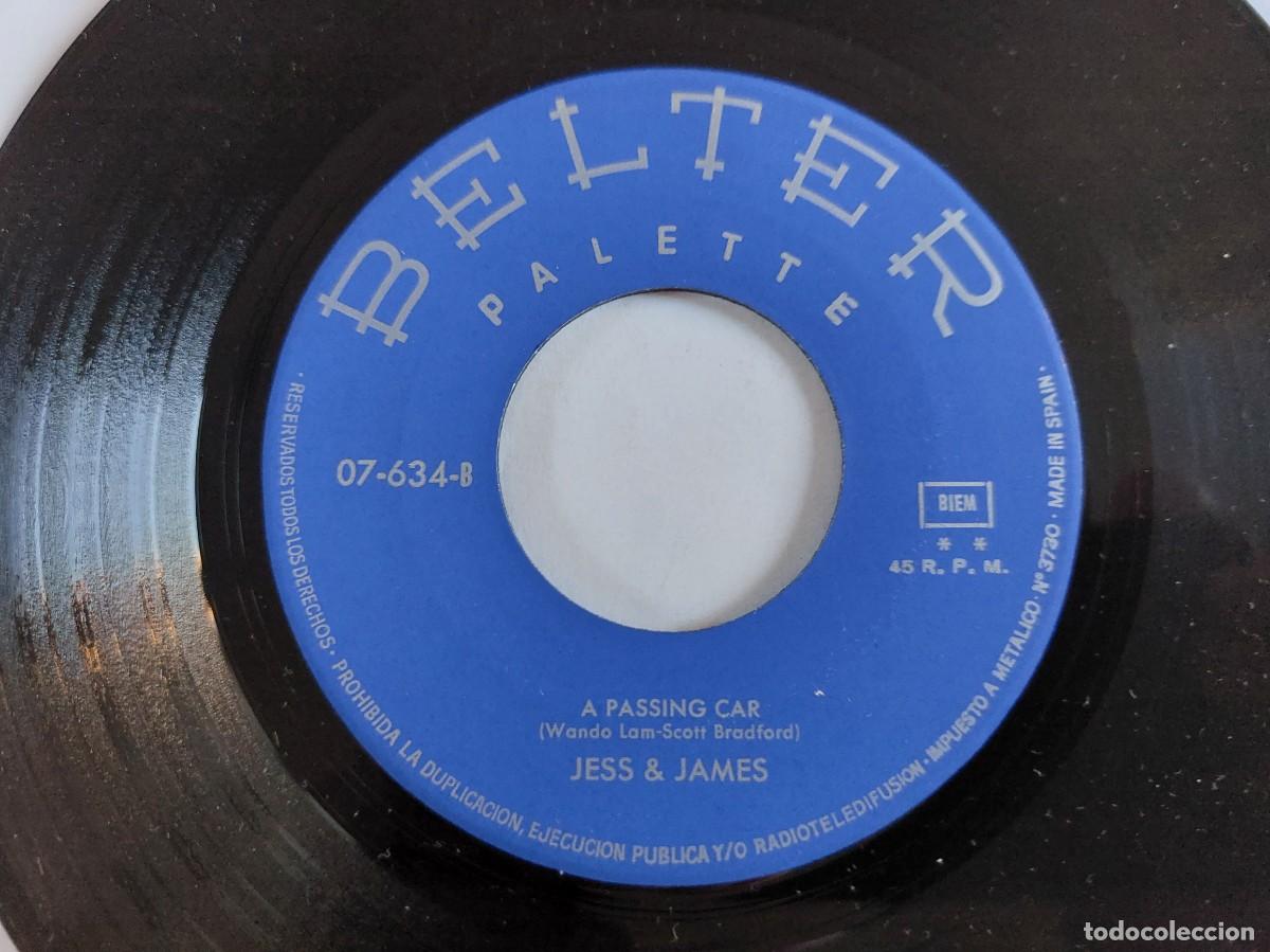 Discos de vinilo: JESS & JAMES - 45 Spain - MINT * MRS. DAVIS / A PASSING CAR - Foto 4
