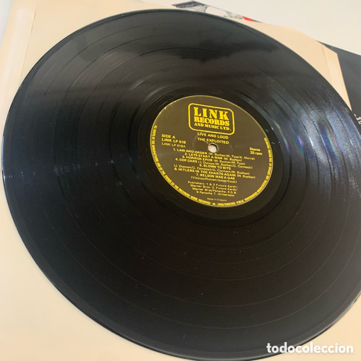 Discos de vinilo: Lp The Exploited - Live And Loud!! De 1987 - Foto 3