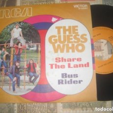 Discos de vinilo: THE GUESS WHO-SHARE THE LAND + BUS RIDER ( RCA 1970) OG ESPAÑA EXCELENTE CONDICON