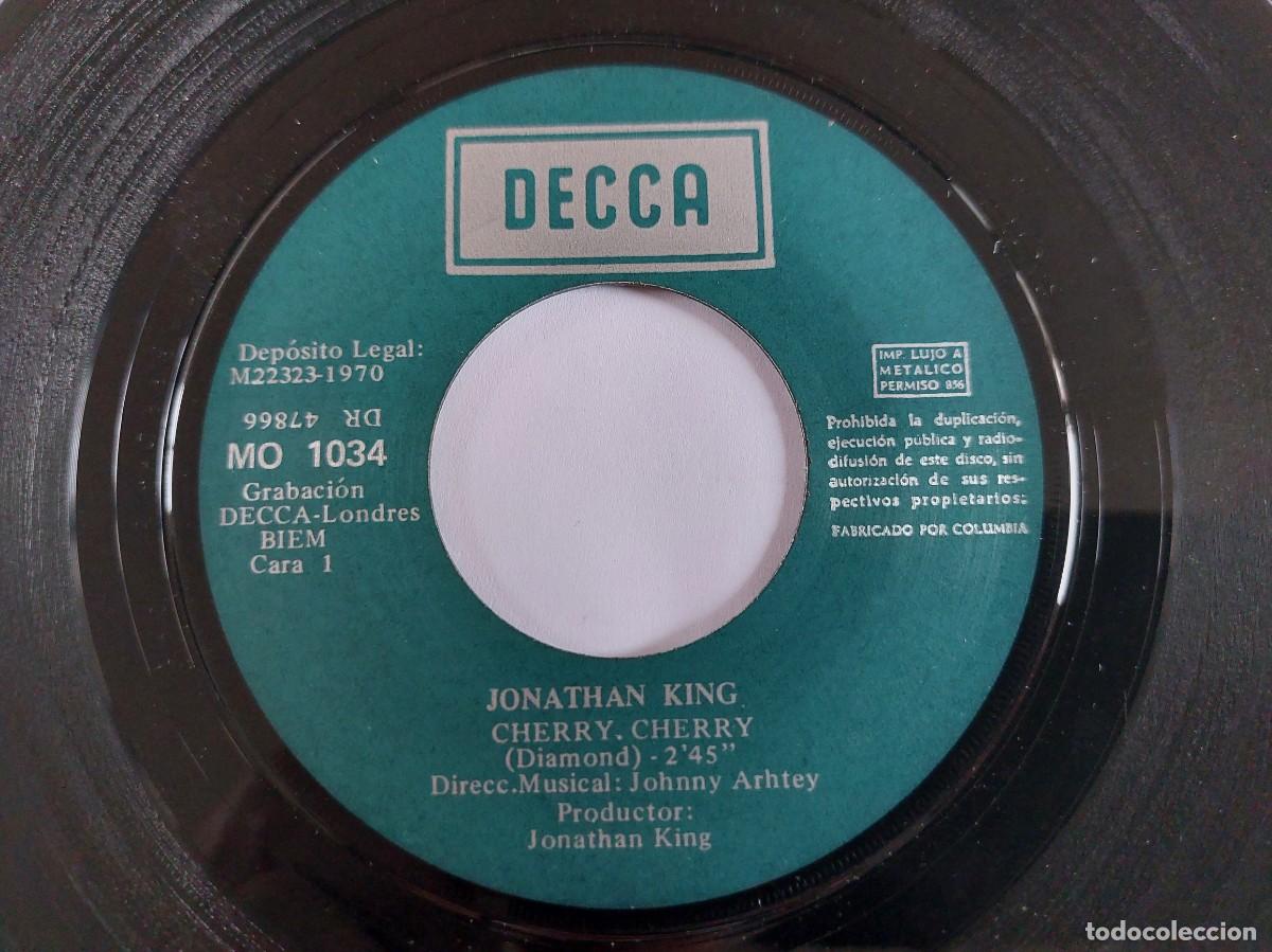 Discos de vinilo: JONATHAN KING - 45 Spain - MINT * CHERRY, CHERRY / ALEGRE CHICA - Foto 3