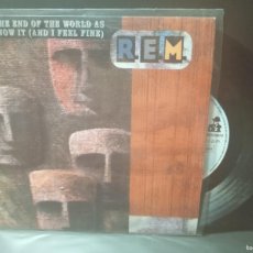 Discos de vinilo: REM IT'S THE END OF THE WORLD….. SINGLE SPAIN 1992 PEPETO TOP