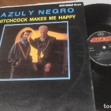 Discos de vinilo: AZUL Y NEGRO. HITCHCOCK MAKES ME HAPPY 1984. MAXI