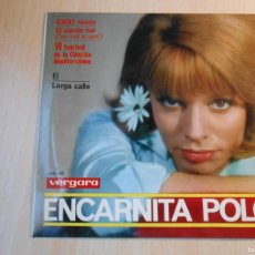 Discos de vinilo: ENCARNITA POLO - VII FESTIVAL CANCION MEDITERRANEA -, EP, 1.000 HORAS + 3, AÑO 1965, VERGARA 345-XC