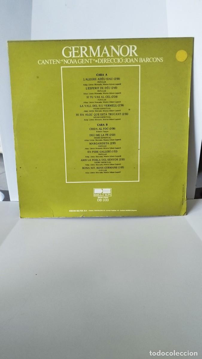 Discos de vinilo: Nova Gent Direcci&oacute;,Joan Barcons &ndash; Germanor.Lp - Foto 2