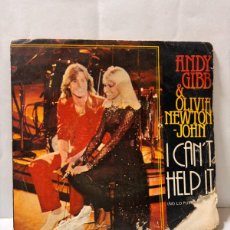 Discos de vinilo: SINGLE - ANDY GIBB & OLIVIA NEWTON JOHN - I CAN'T HELP IT / SOMEONE I AIN'T - MADRID 1980
