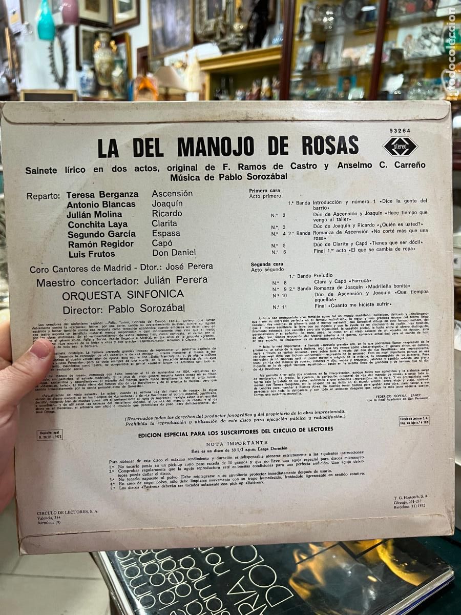 Discos de vinilo: LP LA DEL MANOJO DE ROSAS - Foto 2