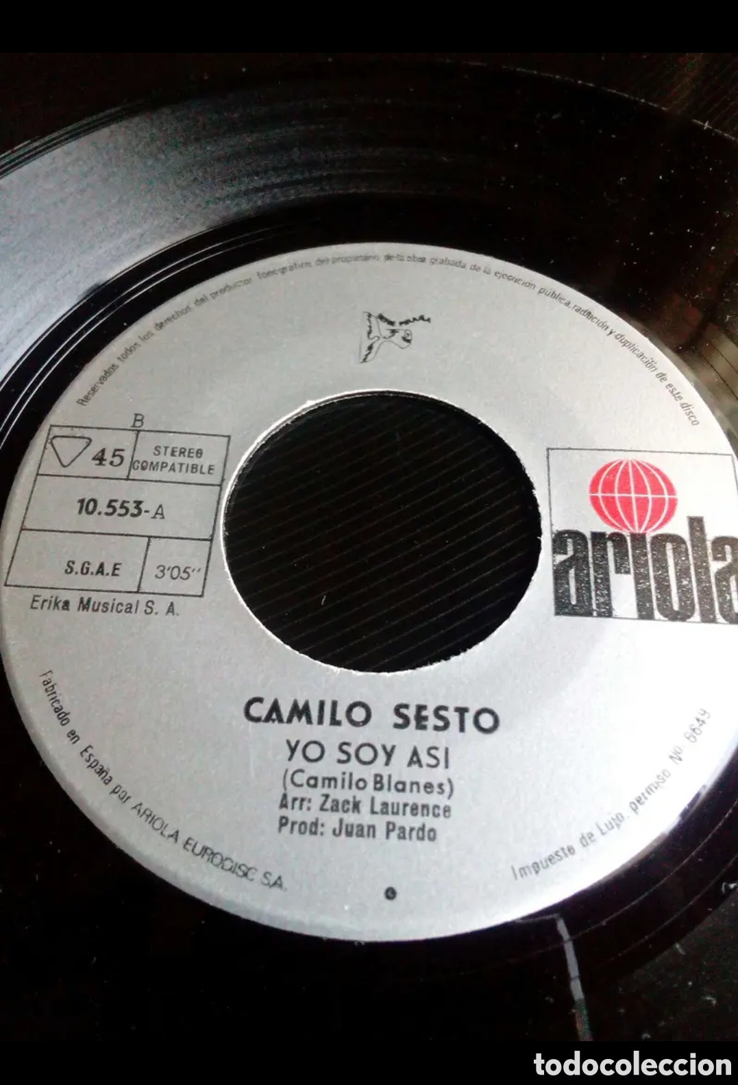 Discos de vinilo: CAMILO SESTO. disco de Vinilo - Foto 2