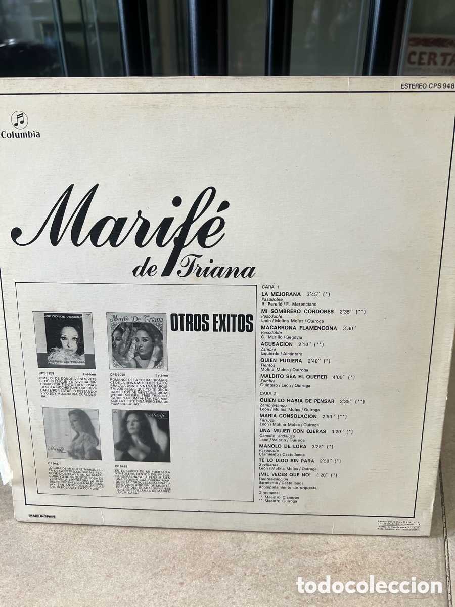 Discos de vinilo: Disco Marife de Triana - Foto 2