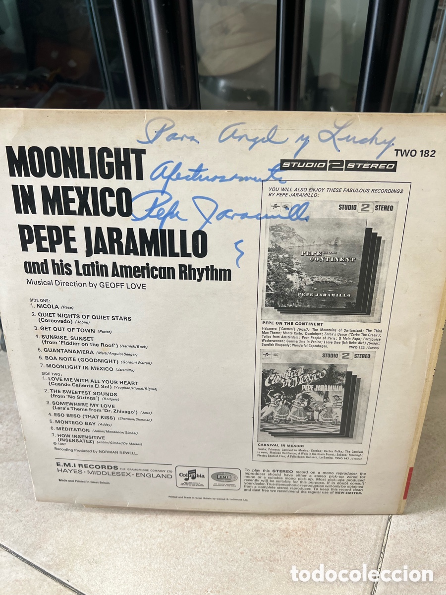 Discos de vinilo: Disco Moonlight in M&eacute;xico (dedicado) - Foto 2