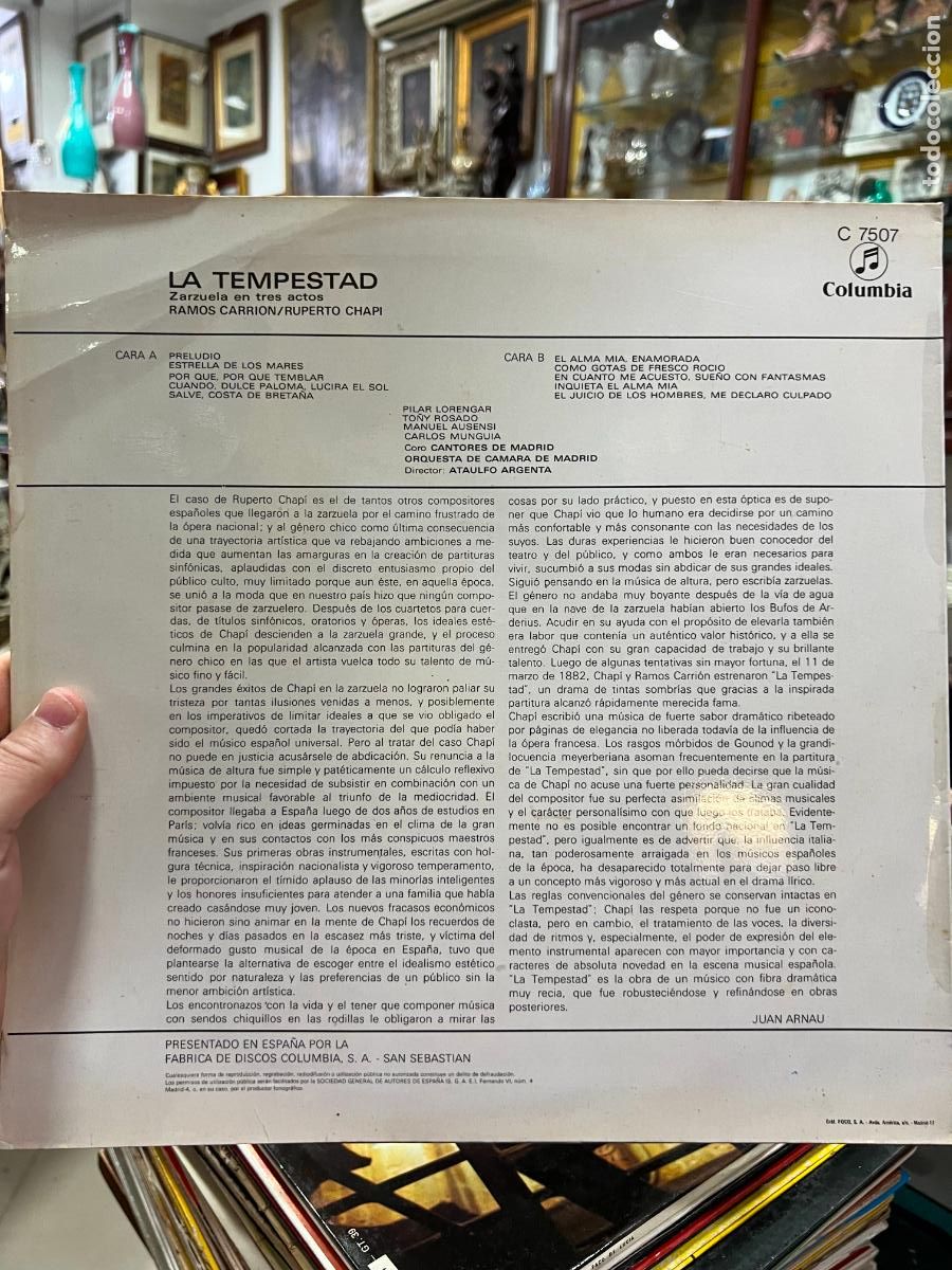 Discos de vinilo: LP LA TEMPESTAD - Foto 2