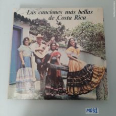 Discos de vinilo: LAS CANCIONES MÁS BELLAS DE COSTA RICA