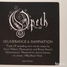Discos de vinilo: OPETH DELIVERANCE & DAMNATION 3 LPS TRIPLE VINILO. NUEVO PRECINTADO