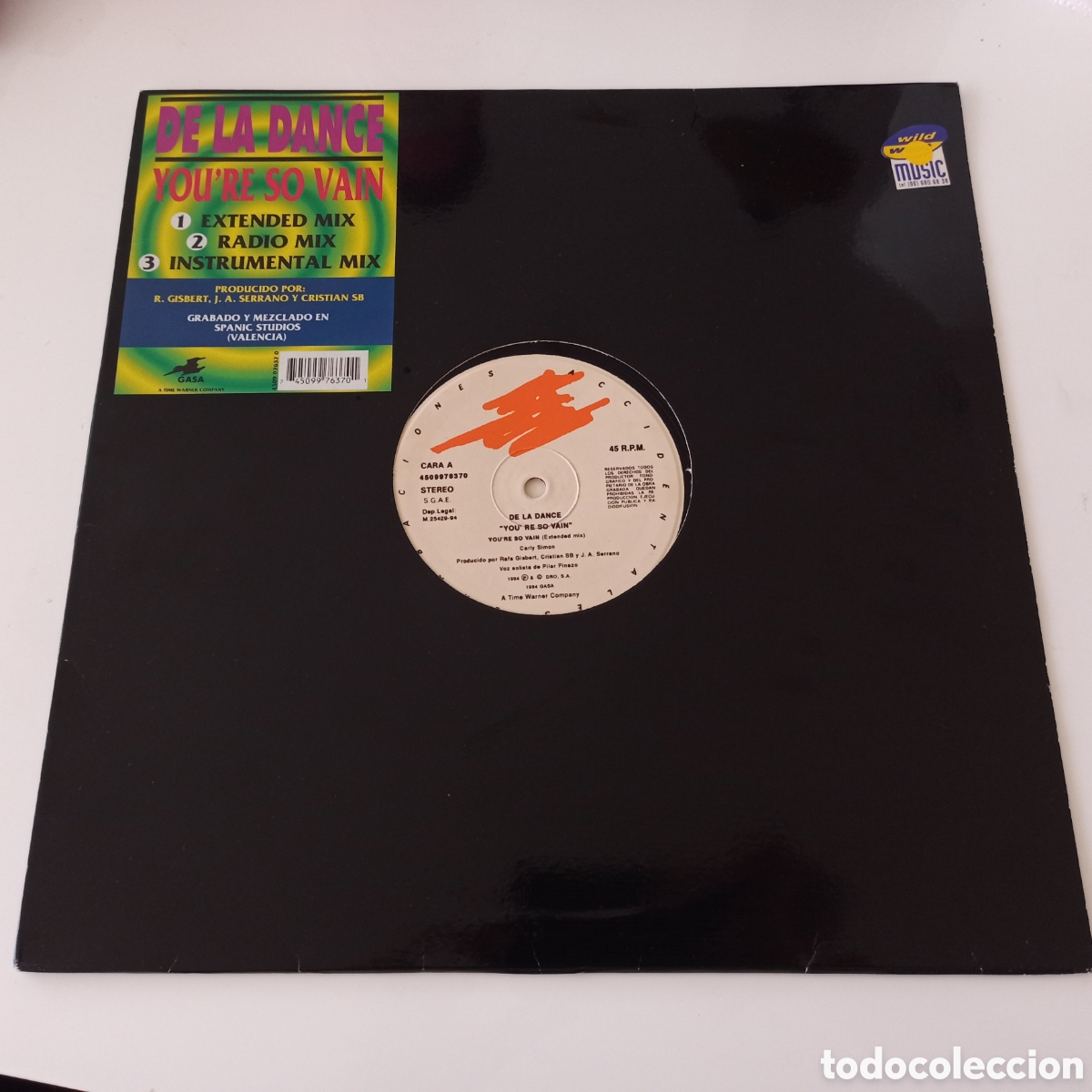 Discos de vinilo: De La Dance - Youre So Vain (12&rdquo;, Single) - Foto 1
