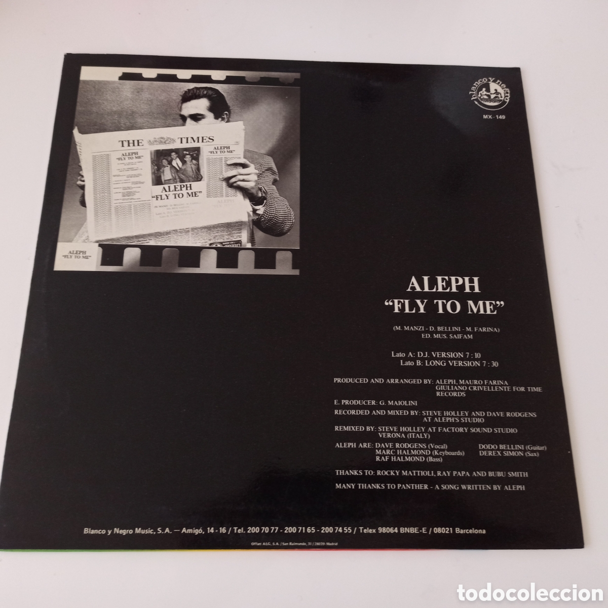 Discos de vinilo: Aleph - Fly To Me (12&rdquo;, Maxi) - Foto 2
