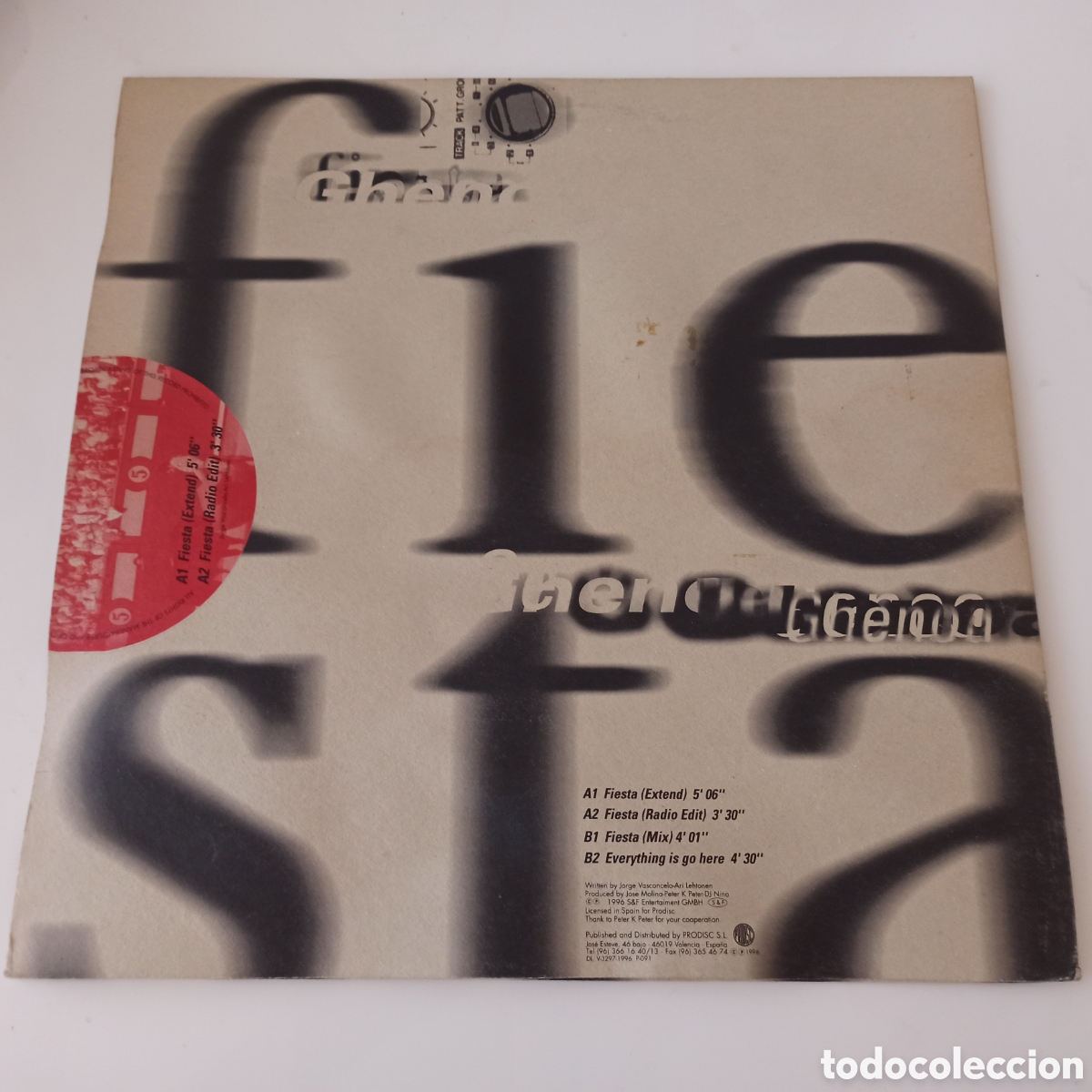 Discos de vinilo: Ghenoa - Fiesta (12&rdquo;) - Foto 2