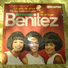 Discos de vinilo: HERMANAS BENITEZ. QUIERO DECIRTE + 3. EP. DISCOPHON, 1965