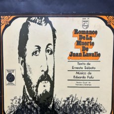 Discos de vinilo: EDUARDO FALÚ - ROMANCE DE LA MUERTE DE JUAN LAVALLE / 85519-PY - ORIGINAL - CUBIERTA DOBLE
