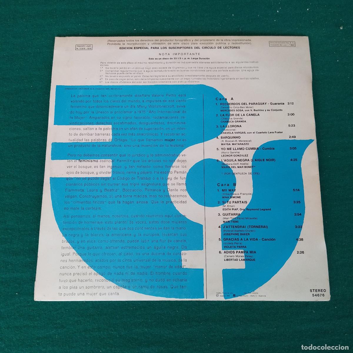 Discos de vinilo: Homenaje A&ntilde;o Internacional De La Mujer - Foto 2