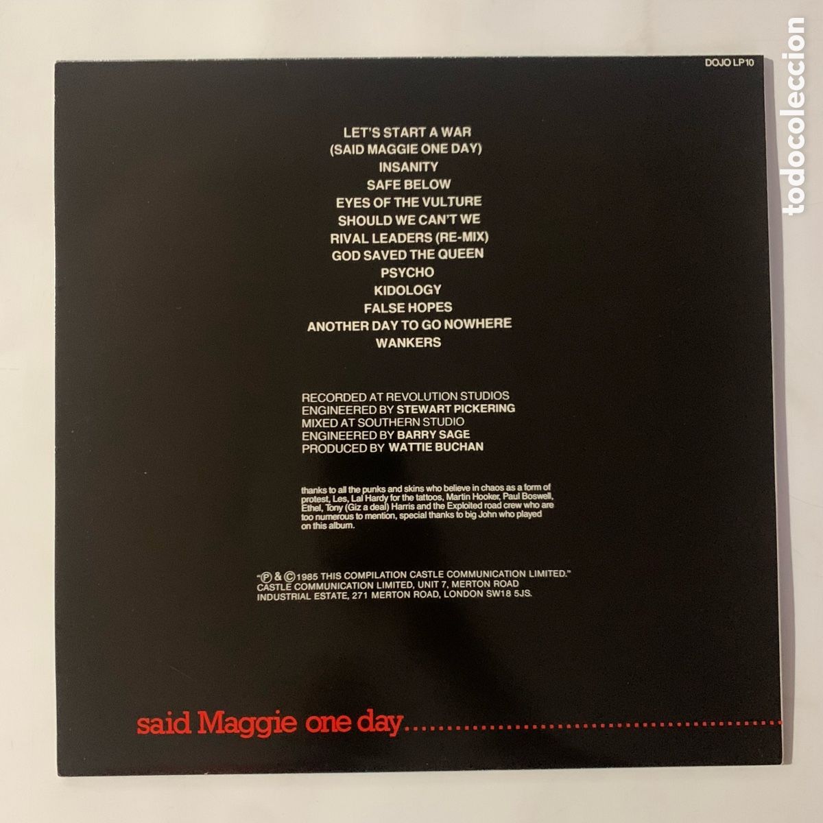 Discos de vinilo: lp The Exploited &ndash; Lets Start A War.../ Said Maggie One Day... de 1985 - Foto 2