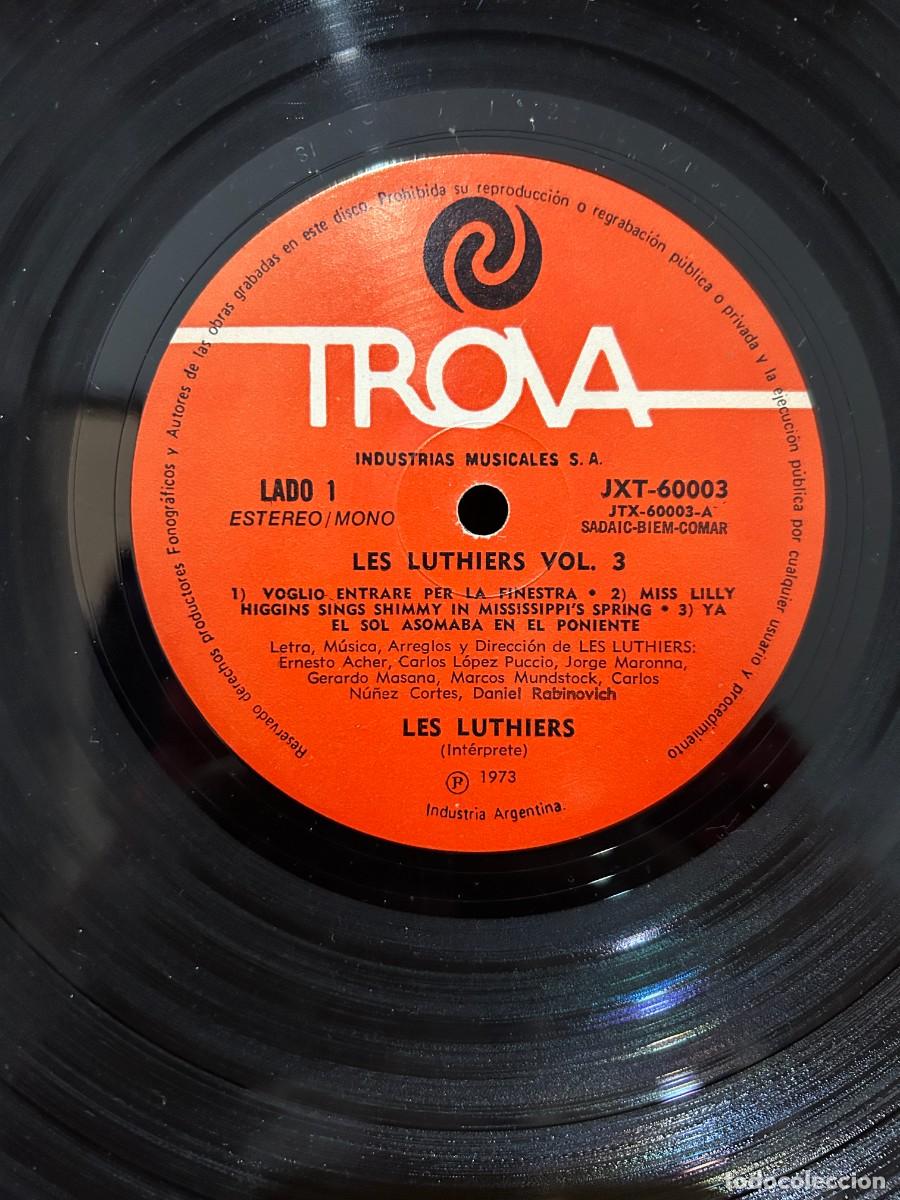 Discos de vinilo: LES LUTHIERS VOL. 3 / JXT-60.003 - ORIGINAL - 1973 - Foto 3