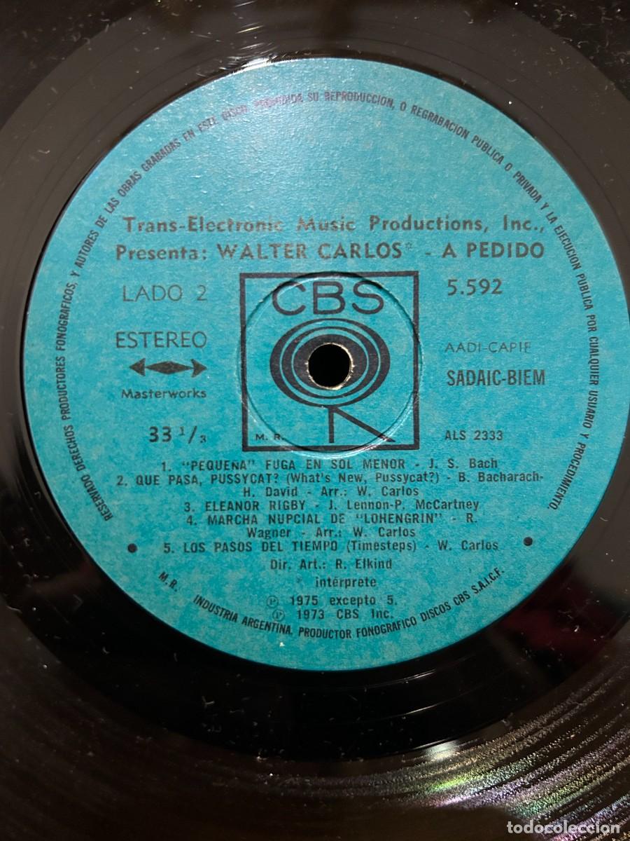 Discos de vinilo: WALTER CARLOS - A PEDIDO / 5592 - ORIGINAL - CON INSERT - 1975 - Foto 3